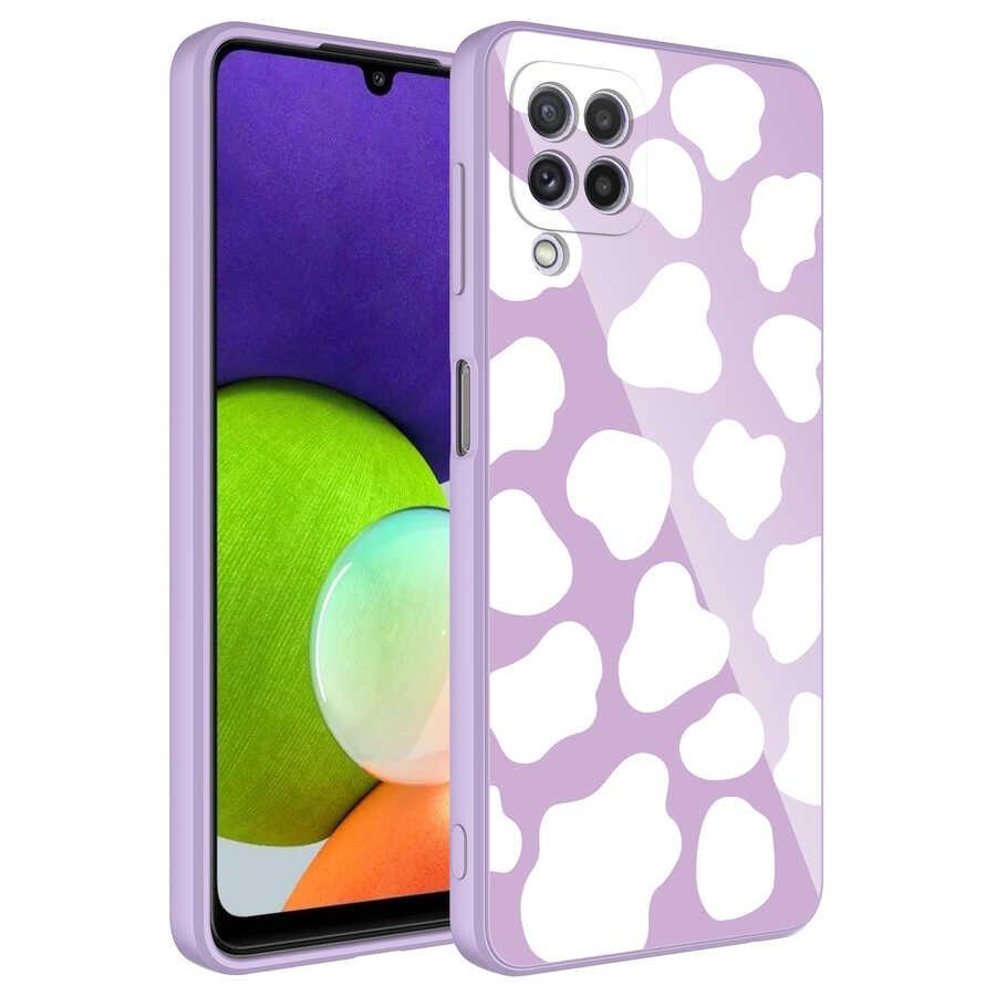 Galaxy A12 Uyumlu Kılıf Kamera Korumalı Desenli Sert Silikon Zore Epoksi Kapak