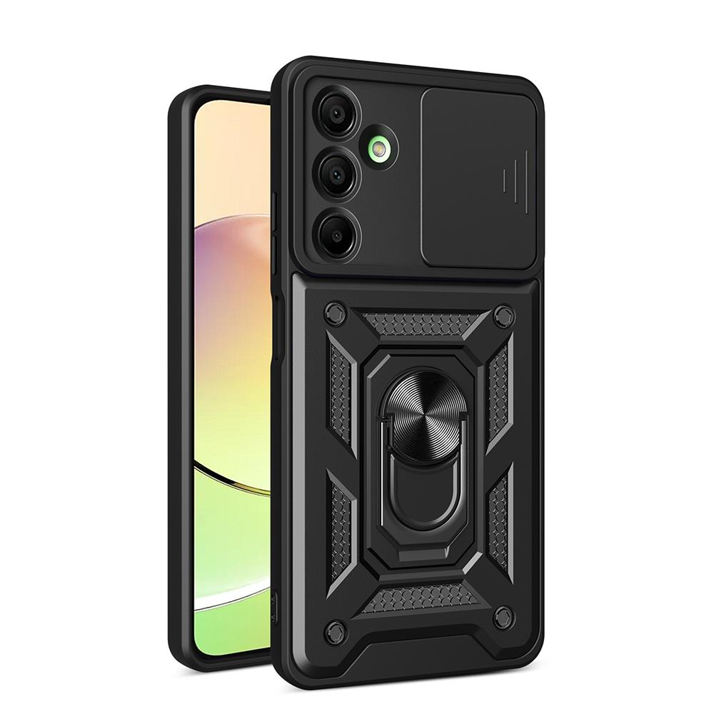 Galaxy A16 Uyumlu Kılıf Magnetik Standlı Kamera Korumalı Zore Sürgülü Vega Kapak