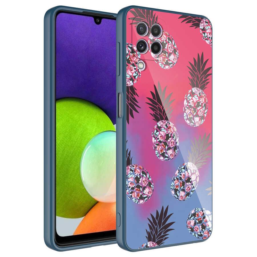 Galaxy M12 Uyumlu Kılıf Kamera Korumalı Desenli Sert Silikon Zore Epoksi Kapak