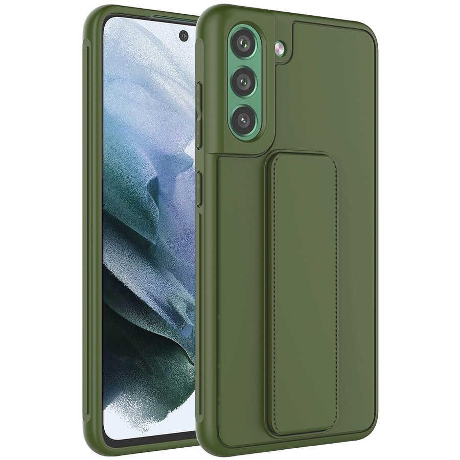 Galaxy S21 FE Uyumlu Kılıf Zore Qstand Kapak