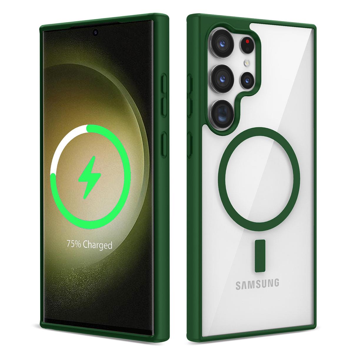 Galaxy S23 Ultra Uyumlu Kılıf M-safe Wireless Şarj Özellikli Silikon Zore Ege Kapak