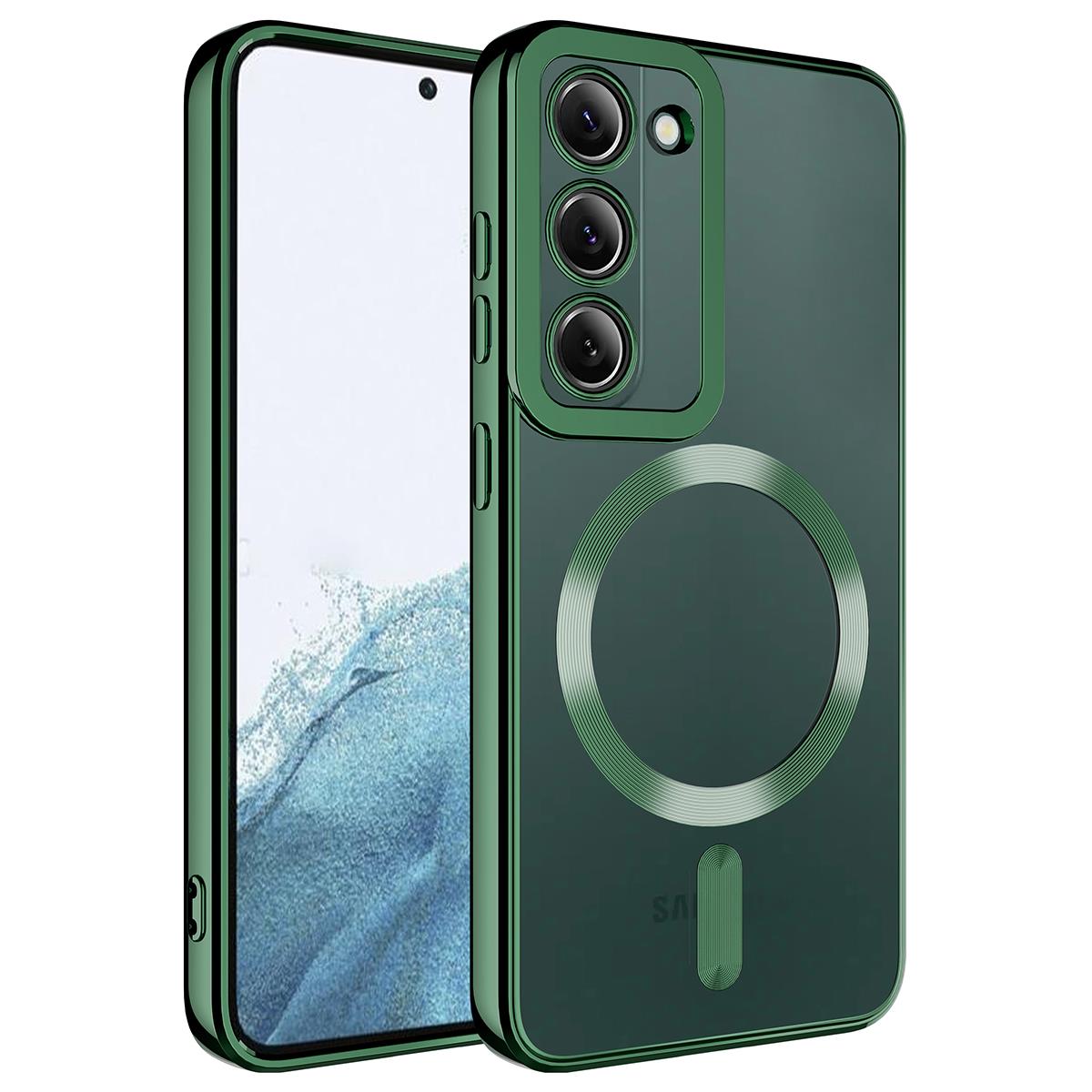 Galaxy S23 Uyumlu Kılıf M-safe Wireless Şarj Özellikli Zore Setro Silikon
