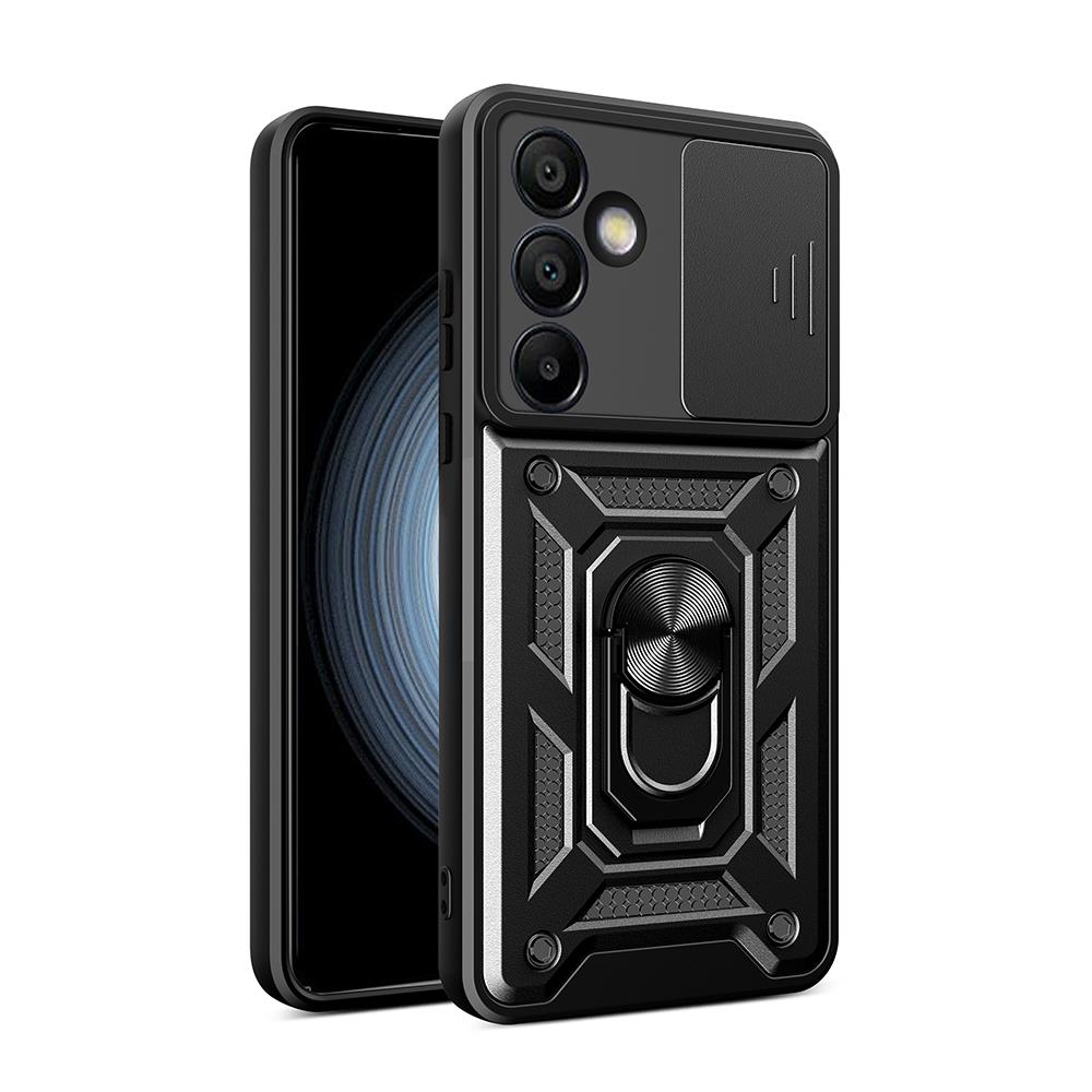 Galaxy S24 FE Uyumlu Kılıf Magnetik Standlı Kamera Korumalı Zore Sürgülü Vega Kapak