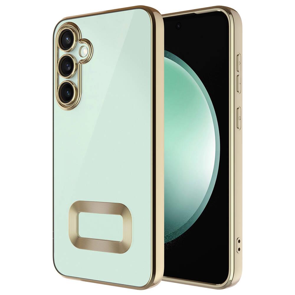 Galaxy S24 Uyumlu Kılıf Kamera Korumalı Logo Gösteren Zore Omega Kapak