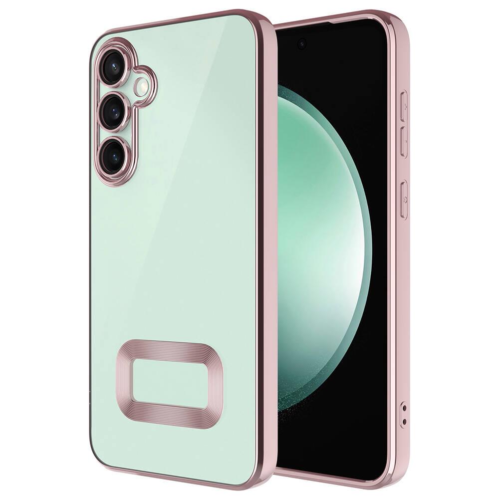 Galaxy S24 Uyumlu Kılıf Kamera Korumalı Logo Gösteren Zore Omega Kapak