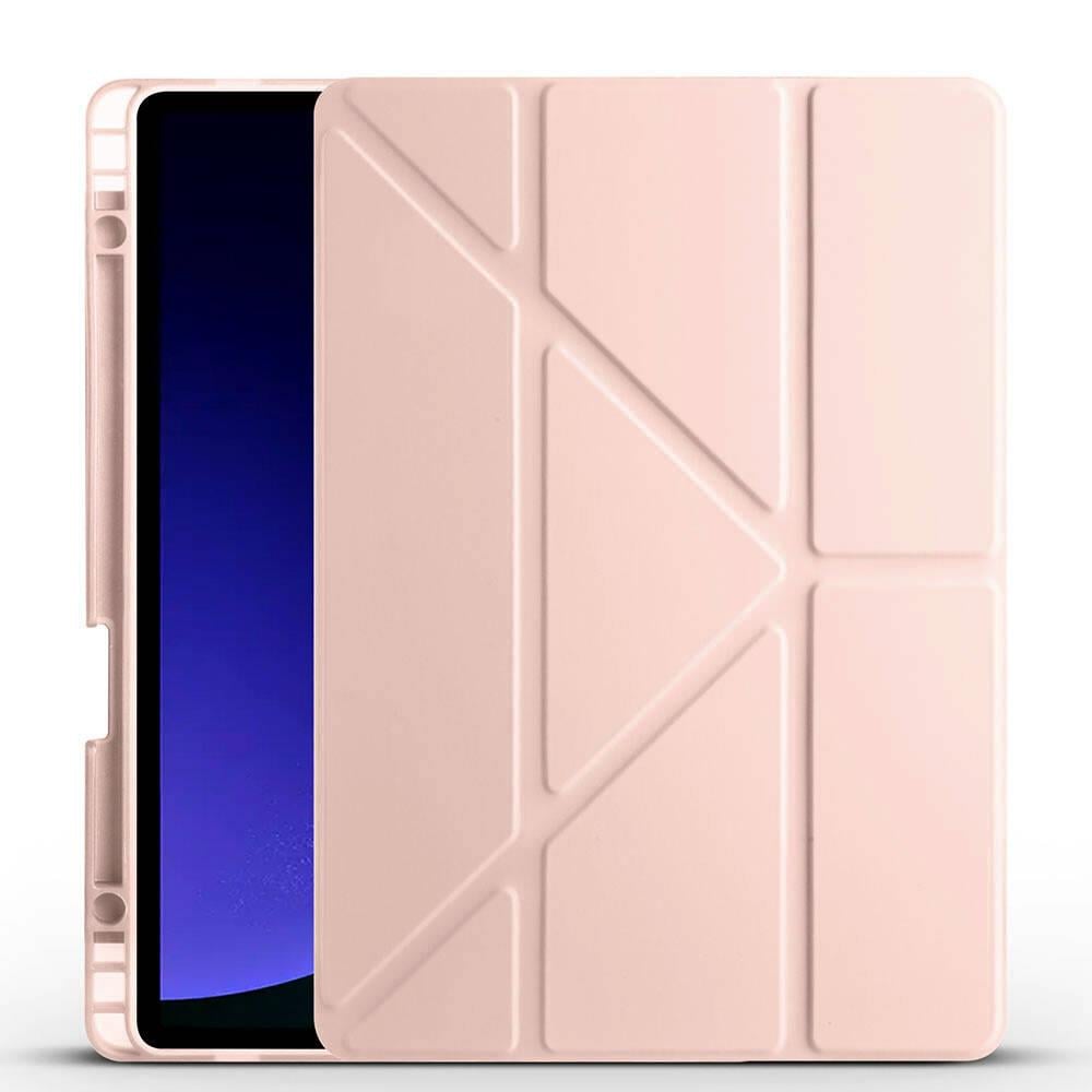 Galaxy Tab S10 FE Uyumlu Kılıf Zore Tri Folding Kalem Bölmeli Standlı Uyumlu Kılıf