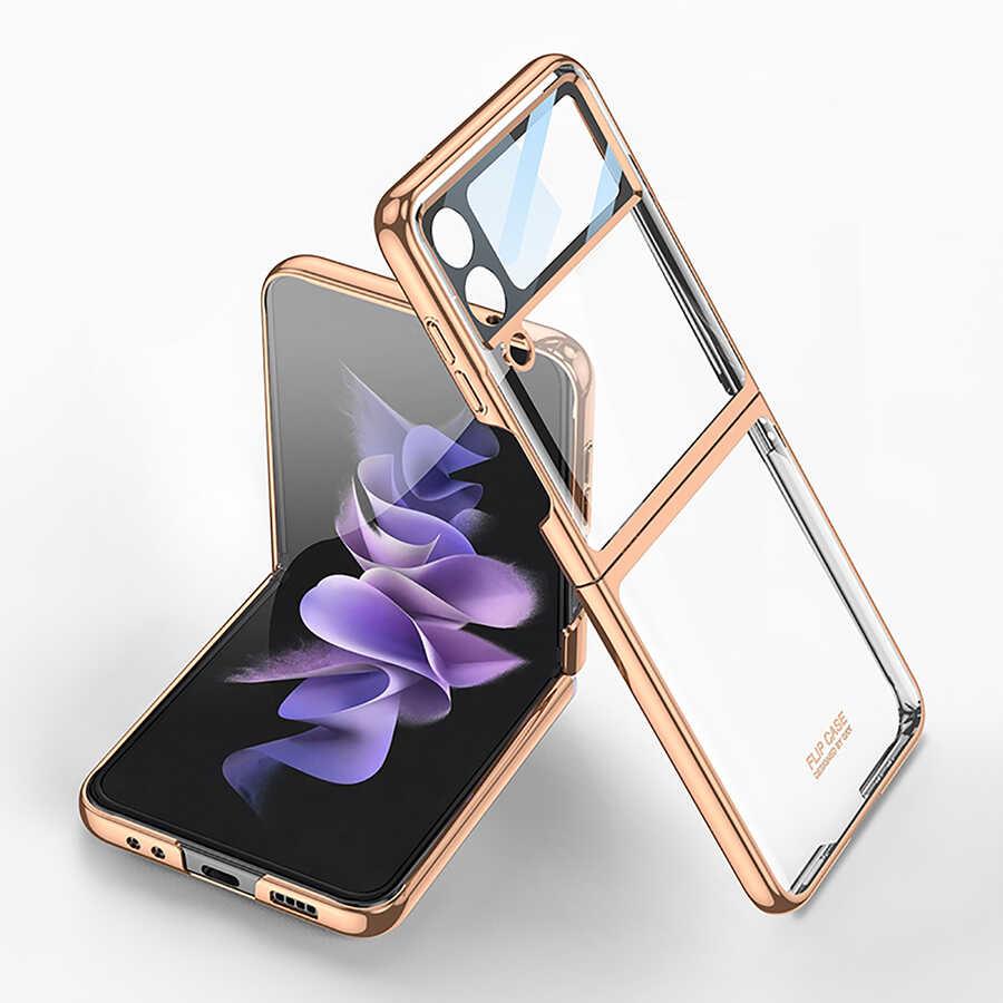 Galaxy Z Flip 4 Uyumlu Kılıf Zore Kıpta Lensli Kapak