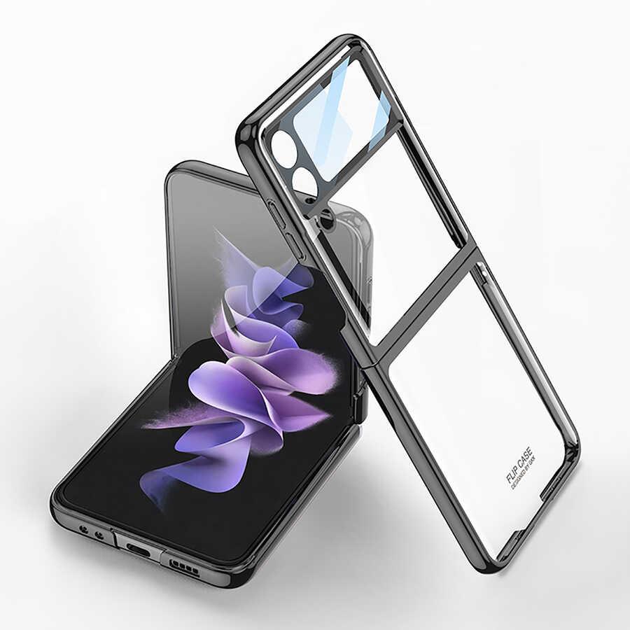 Galaxy Z Flip 4 Uyumlu Kılıf Zore Kıpta Lensli Kapak