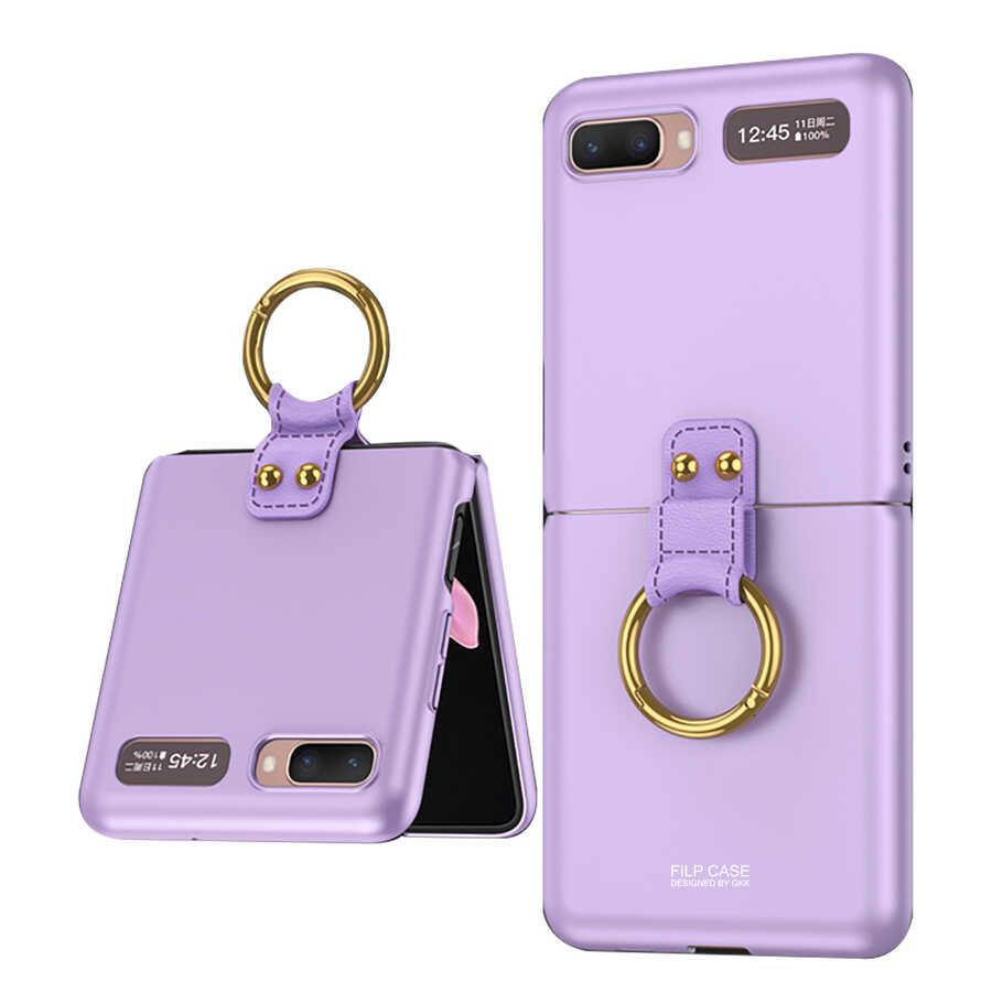 Galaxy Z Flip Uyumlu Kılıf Zore Flip Ring Kıpta Kapak
