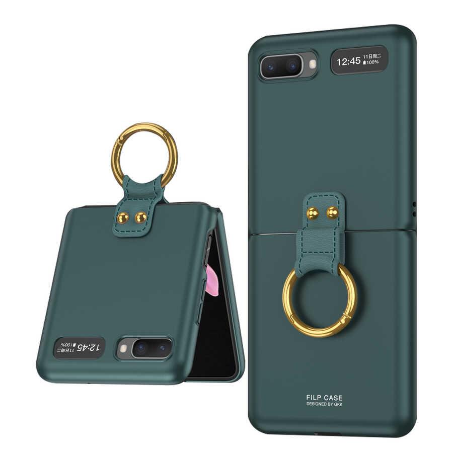 Galaxy Z Flip Uyumlu Kılıf Zore Flip Ring Kıpta Kapak