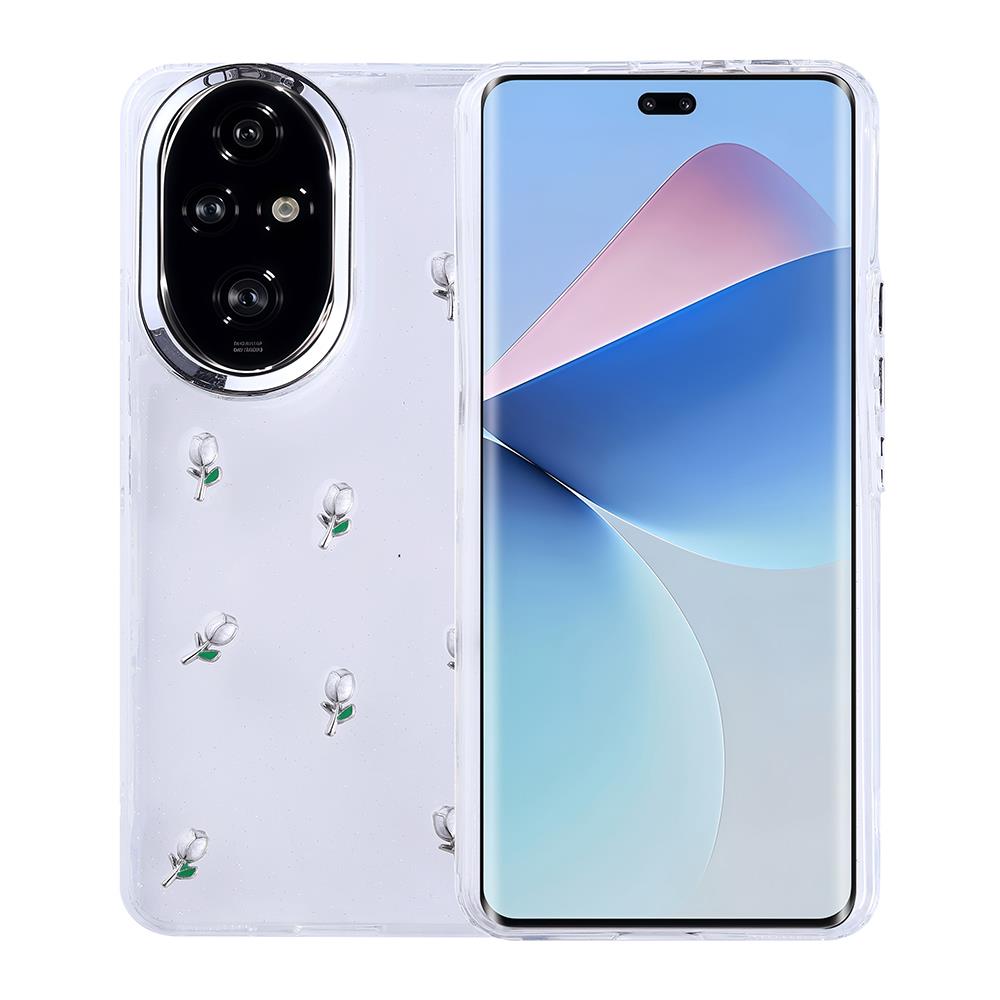 Honor 200 Uyumlu Kılıf Airbag Tasarımlı Simli Şeffaf Zore Kutup Kapak