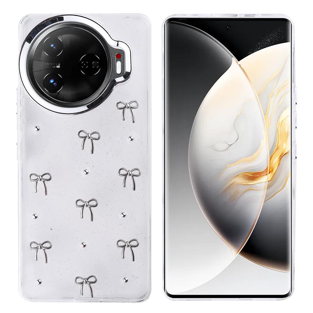 Tecno Camon 30 Pro 5G Uyumlu Kılıf Airbag Tasarımlı Simli Şeffaf Zore Kutup Kapak