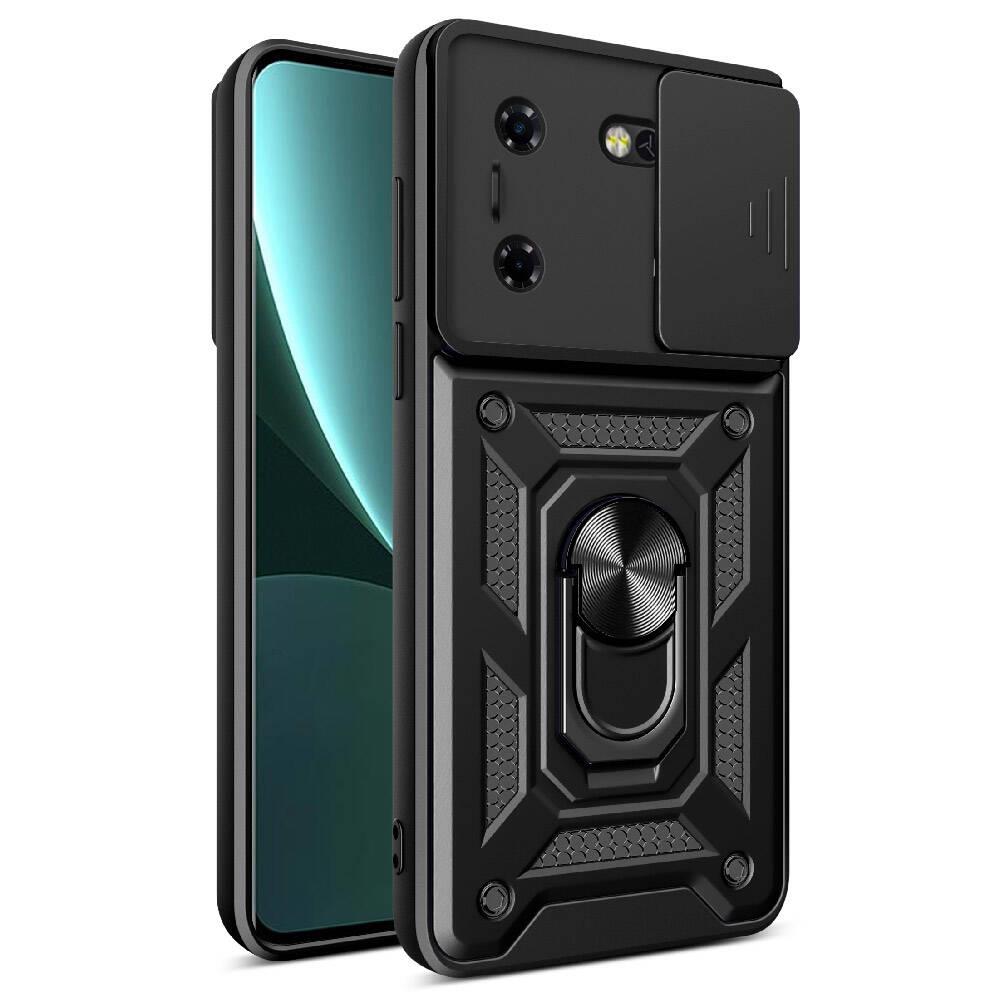 Tecno Pova 5 Uyumlu Kılıf Magnetik Standlı Kamera Korumalı Zore Sürgülü Vega Kapak