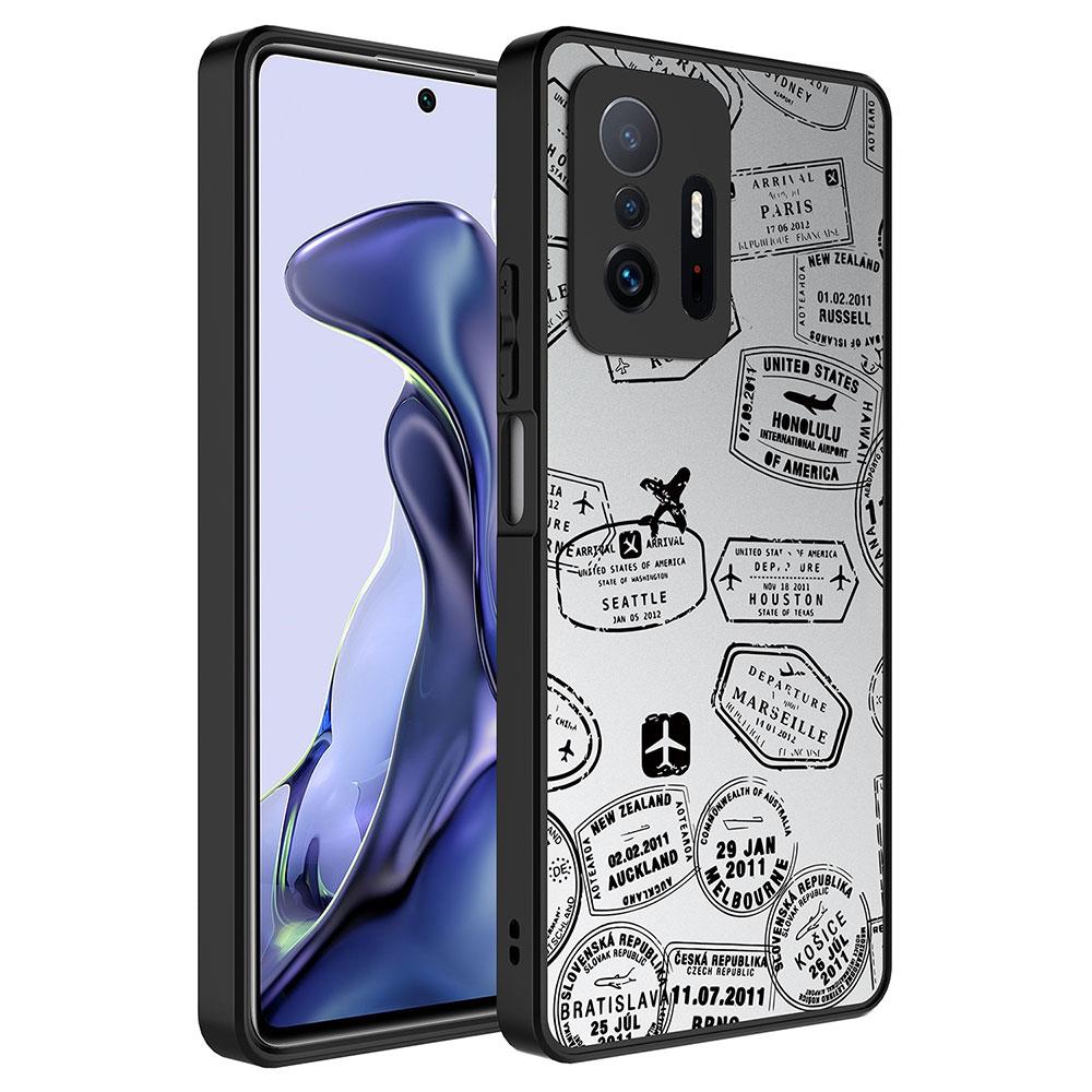 Xiaomi Mi 11T Pro 5G Uyumlu Kılıf Aynalı Desenli Kamera Korumalı Parlak Zore Mirror Kapak