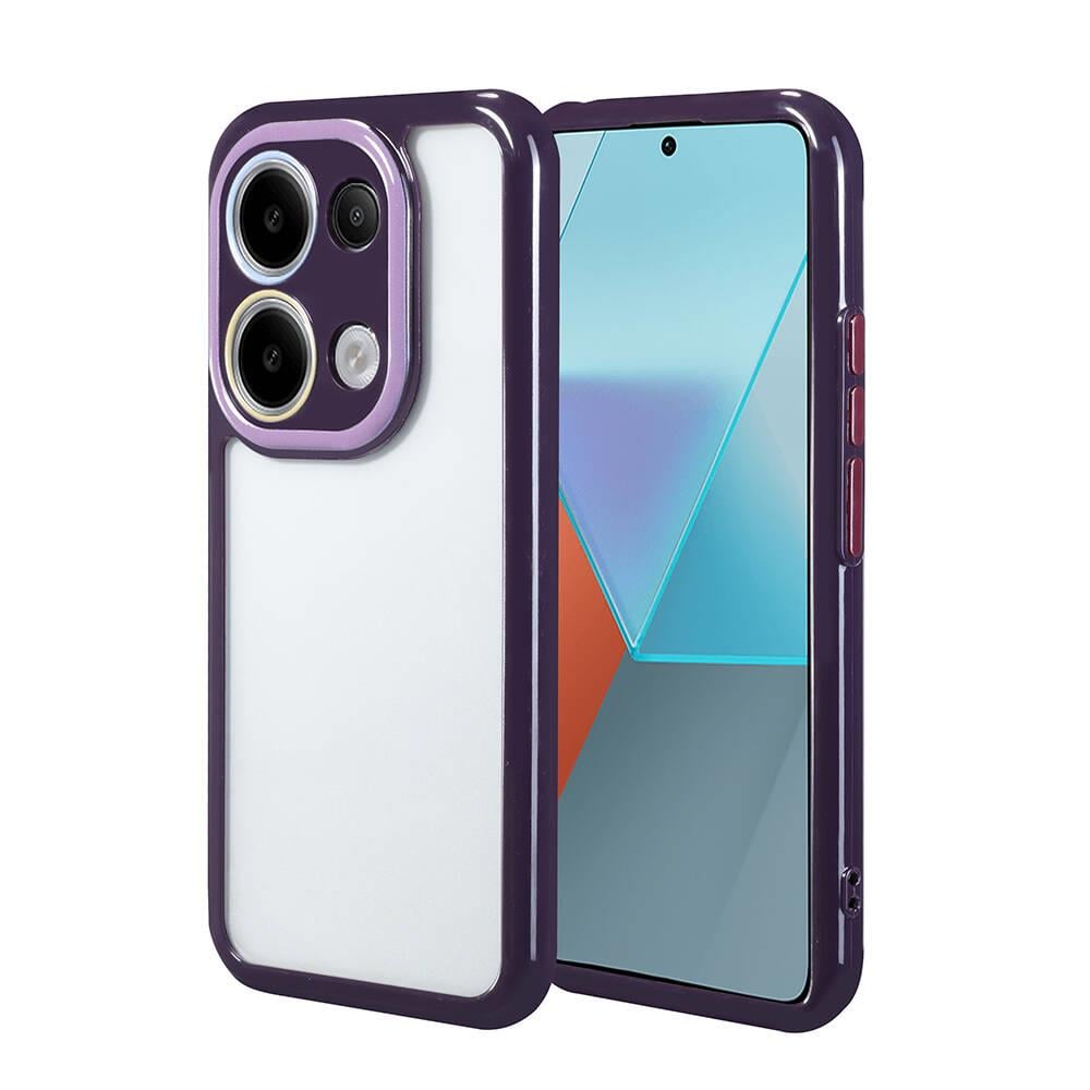 Xiaomi Poco M6 Pro 4G Uyumlu Kılıf Kamera Korumalı Renkli Kenar ve Çerçeve Tasarımlı Zore Vitamin Kapak