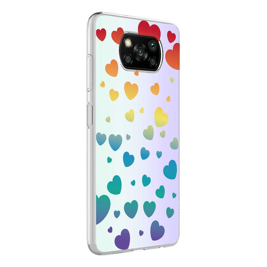 Xiaomi Poco X3 Uyumlu Kılıf Zore M-Blue Desenli Kapak