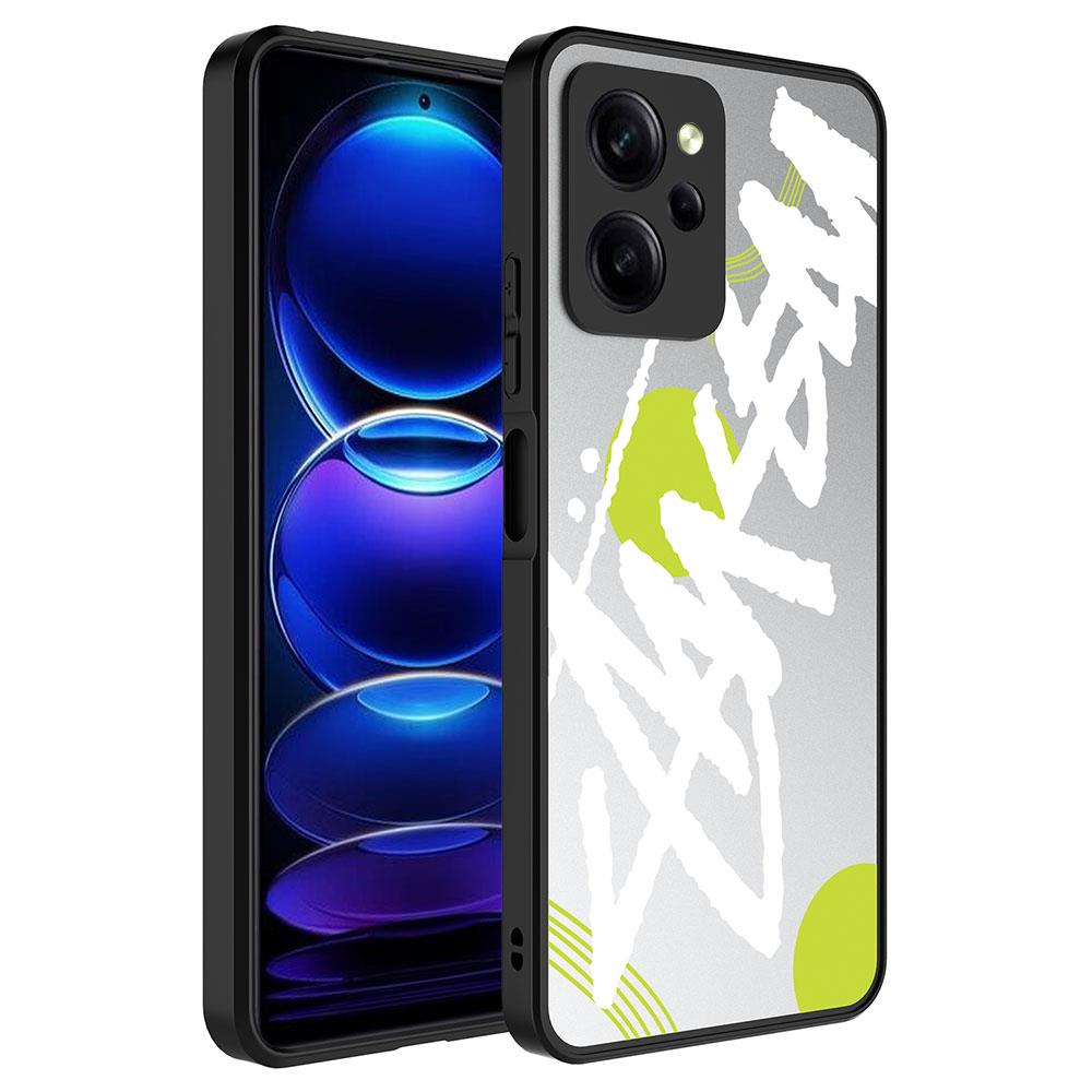 Xiaomi Poco X5 Pro Uyumlu Kılıf Aynalı Desenli Kamera Korumalı Parlak Zore Mirror Kapak