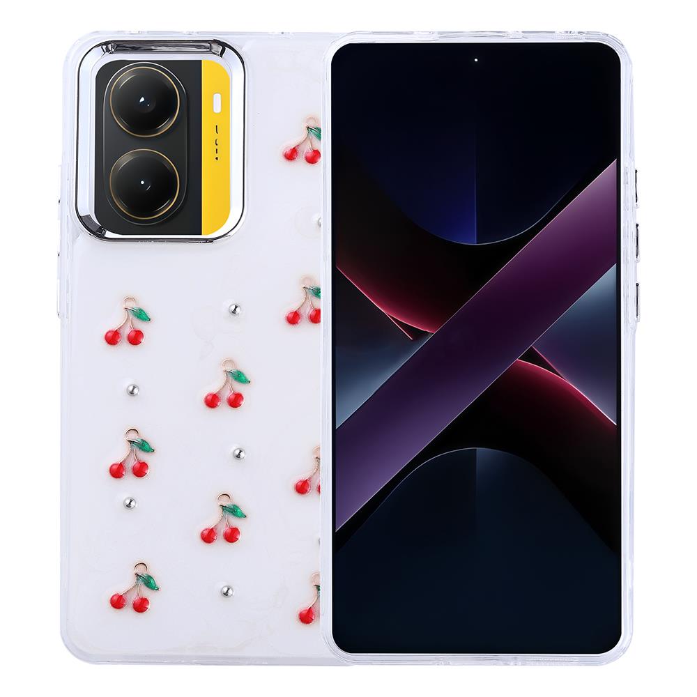 Xiaomi Poco X7 Pro Uyumlu Kılıf Airbag Tasarımlı Simli Şeffaf Zore Kutup Kapak