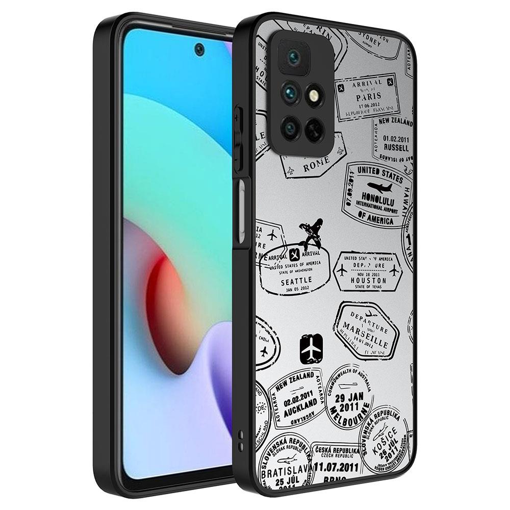 Xiaomi Redmi 10 Uyumlu Kılıf Aynalı Desenli Kamera Korumalı Parlak Zore Mirror Kapak