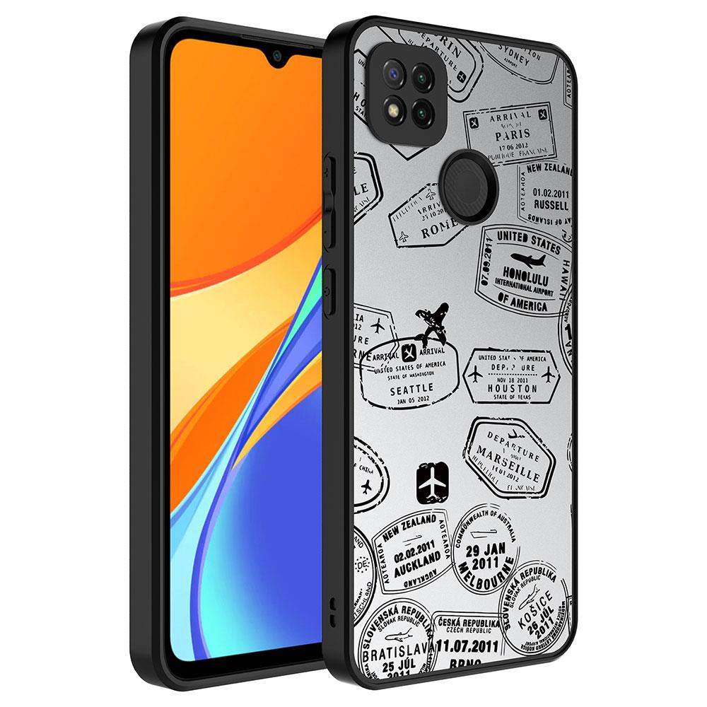Xiaomi Redmi 10A Uyumlu Kılıf Aynalı Desenli Kamera Korumalı Parlak Zore Mirror Kapak