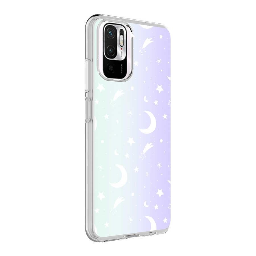 Xiaomi Redmi Note 10S Uyumlu Kılıf Zore M-Blue Desenli Kapak