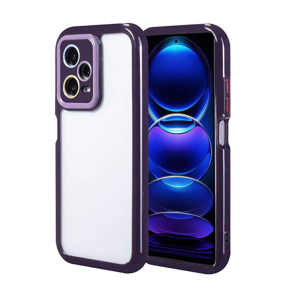 Xiaomi Redmi Note 12 Pro 5G Uyumlu Kılıf Kamera Korumalı Renkli Kenar ve Çerçeve Tasarımlı Zore Vitamin Kapak