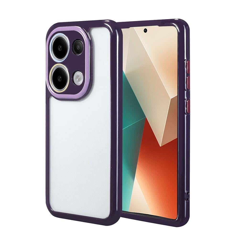 Xiaomi Redmi Note 13 4G Uyumlu Kılıf Kamera Korumalı Renkli Kenar ve Çerçeve Tasarımlı Zore Vitamin Kapak