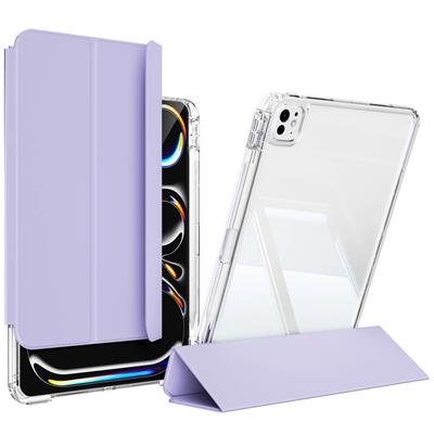 ​​Apple iPad Pro 13 2024 Uyumlu Kılıf Magnetik Ayrılabilen Airbagli Zore Sliding Tablet Uyumlu Kılıfı