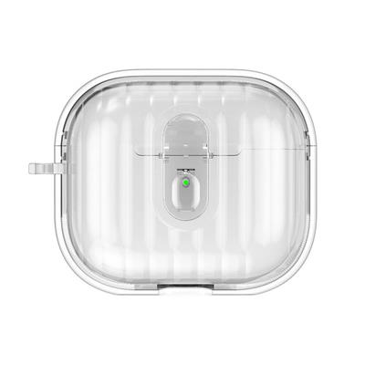 Airpods 4 Uyumlu Kılıf Kenarları Renkli Şeffaf Dilimli Silikon Zore Airbag 40 Uyumlu Kılıf
