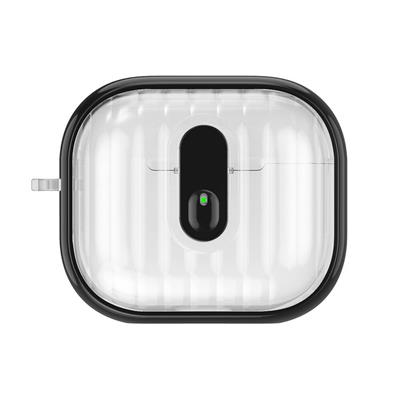 Airpods 4 Uyumlu Kılıf Kenarları Renkli Şeffaf Dilimli Silikon Zore Airbag 40 Uyumlu Kılıf