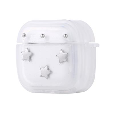 Apple Airpods 4 Zore Airbag 44 Airbag Tasarımlı Simli Şeffaf Kutup Uyumlu Kılıf