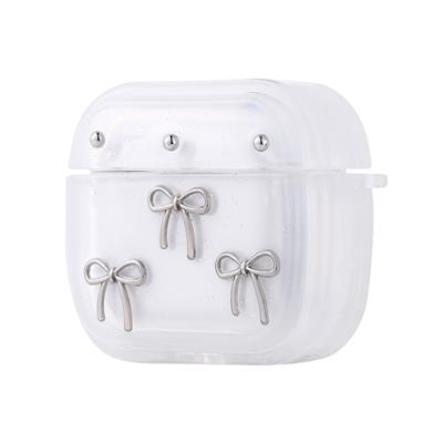 Apple Airpods 4 Zore Airbag 44 Airbag Tasarımlı Simli Şeffaf Kutup Uyumlu Kılıf