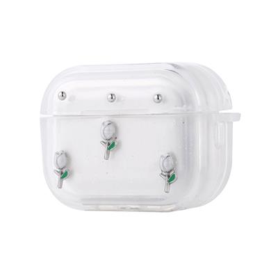 Apple Airpods Pro 2 Zore Airbag 44 Airbag Tasarımlı Simli Şeffaf Kutup Uyumlu Kılıf