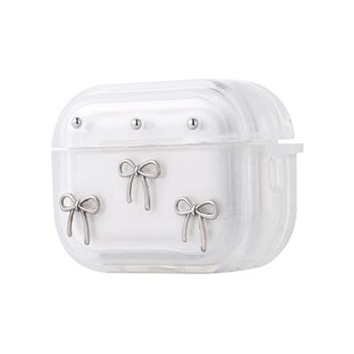Apple Airpods Pro 2 Zore Airbag 44 Airbag Tasarımlı Simli Şeffaf Kutup Uyumlu Kılıf