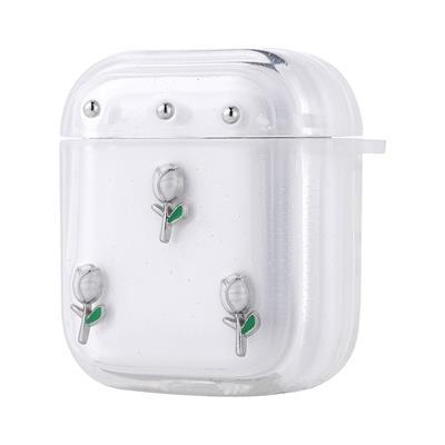 Apple Airpods Zore Airbag 44 Airbag Tasarımlı Simli Şeffaf Kutup Uyumlu Kılıf