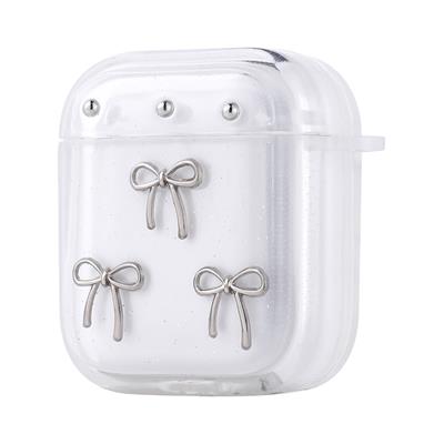 Apple Airpods Zore Airbag 44 Airbag Tasarımlı Simli Şeffaf Kutup Uyumlu Kılıf