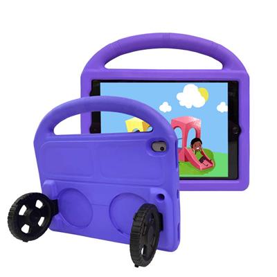 Apple iPad 10.2 (8.Nesil) Zore Wheel Car Tekerlek Standlı Tablet Eva Silikon Uyumlu Kılıf