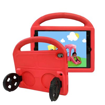 Apple iPad 10.2 (8.Nesil) Zore Wheel Car Tekerlek Standlı Tablet Eva Silikon Uyumlu Kılıf