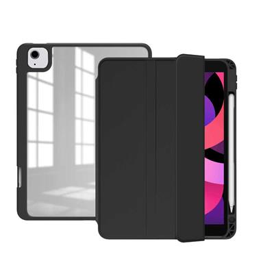Apple iPad Air 10.9 2022 (5.Nesil) Uyumlu Kılıf Zore Nort Arkası Şeffaf Standlı Uyumlu Kılıf