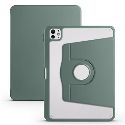 Apple iPad Pro 11 2024 Uyumlu Kılıf Zore Termik Kalem Bölmeli Dönebilen Standlı Uyumlu Kılıf