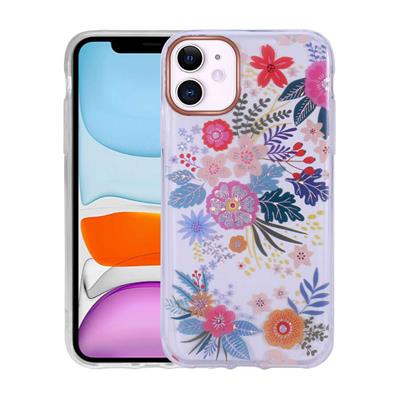 Apple iPhone 11 Uyumlu Kılıf Desenli Simli Sert Zore İnka Kapak