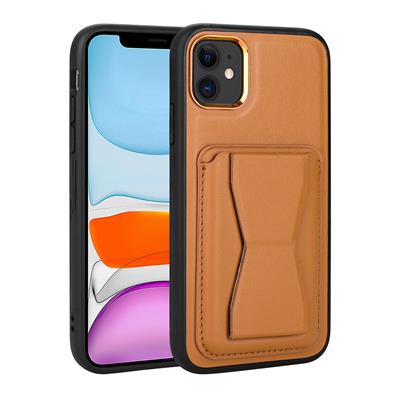 Apple iPhone 11 Uyumlu Kılıf Kartlıklı Standlı ​Pu Deri Zore Memo Kapak