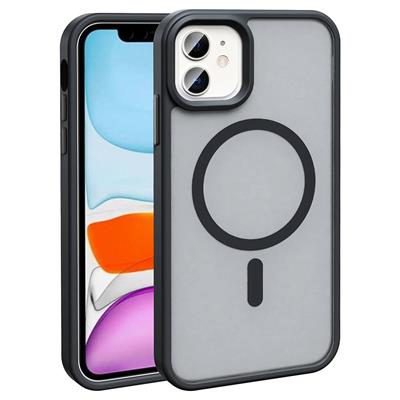 Apple iPhone 11 Uyumlu Kılıf M-safe Şarj Özellikli Mat Arka Yüzey Zore Sio Kapak