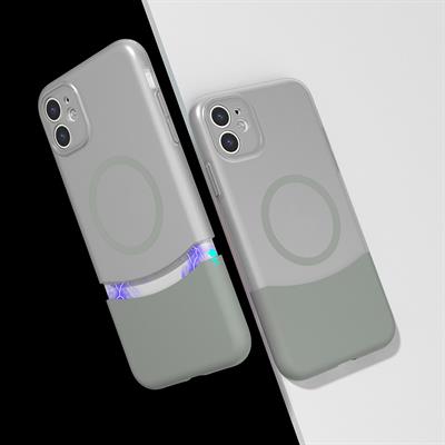 Apple iPhone 11 Uyumlu Kılıf M-Safe Şarj Özellikli Mıknatıslı Zore Duble Kapak