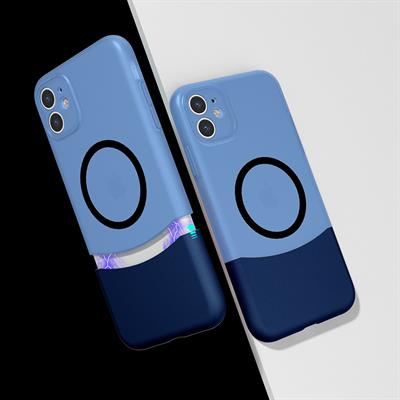 Apple iPhone 11 Uyumlu Kılıf M-Safe Şarj Özellikli Mıknatıslı Zore Duble Kapak