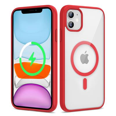 Apple iPhone 11 Uyumlu Kılıf M-safe Wireless Şarj Özellikli Silikon Zore Ege Kapak