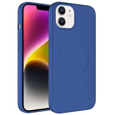 Apple iPhone 11 Uyumlu Kılıf M-safe Wireless Şarj Özellikli Pastel Renk Silikon Zore Plas Kapak