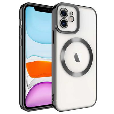 Apple iPhone 11 Uyumlu Kılıf M-safe Wireless Şarj Özellikli Zore Setro Silikon