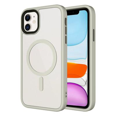 Apple iPhone 11 Uyumlu Kılıf Mat Arka Yüzey Wireless Şarj Özellikli Zore Flet M-safe Kapak