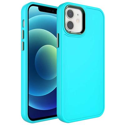 Apple iPhone 11 Uyumlu Kılıf Metal Çerçeve ve Buton Tasarımlı Sert Zore Botox Kapak
